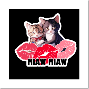 Cat Miaw,lovely cat, cute cat Posters and Art